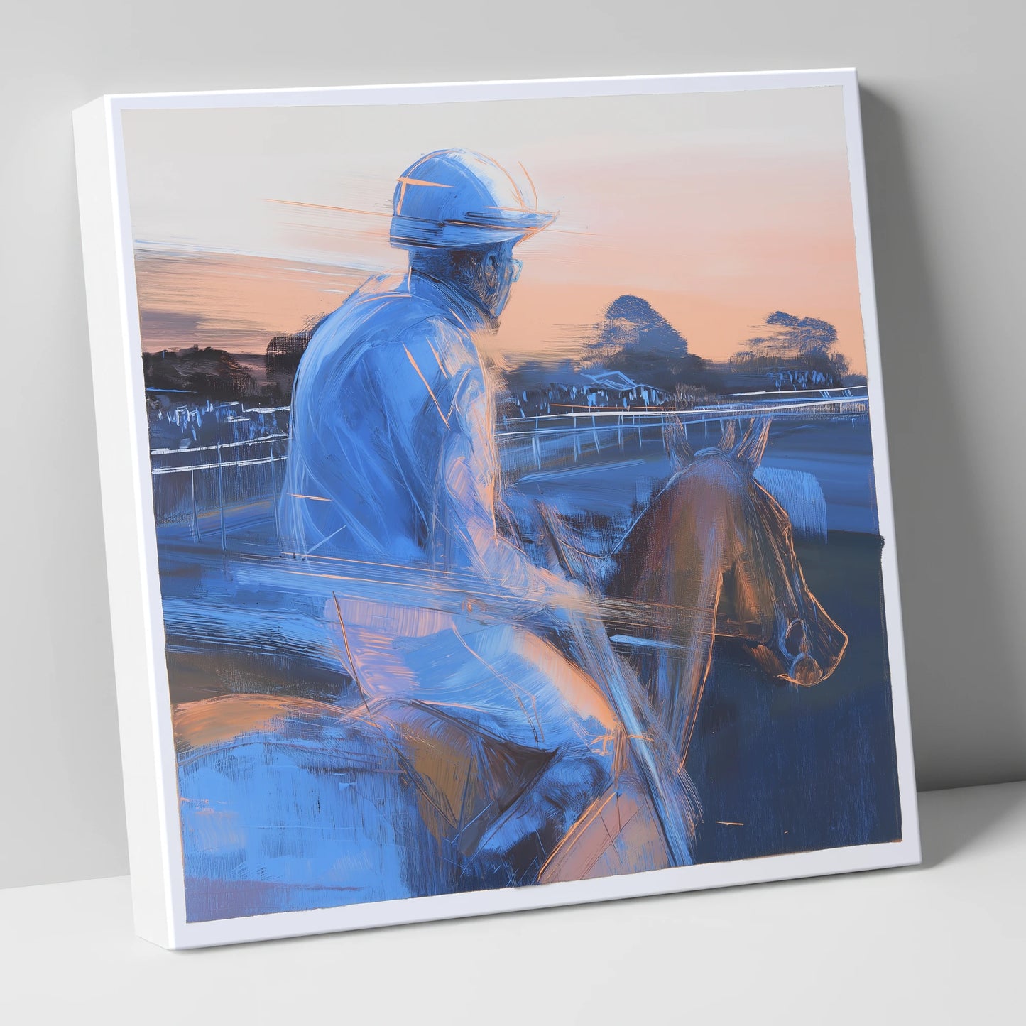 Dawn on the Gallops racing horse canvas wall art