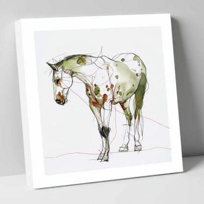 Earthy Appaloosa Contour horse breed canvas wall art