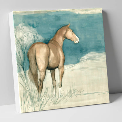 The Quiet Glance horse portrait canvas wall art