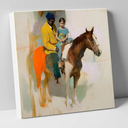 Shared Journey horse & rider canvas wall art