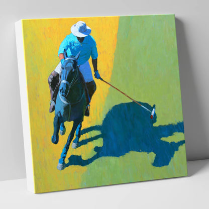 High Goal Sunlight polo horse canvas wall art