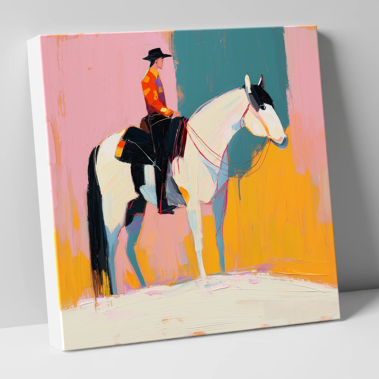 Vivid Western Spirit western horse canvas wall art