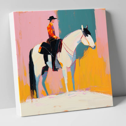 Vivid Western Spirit western horse canvas wall art