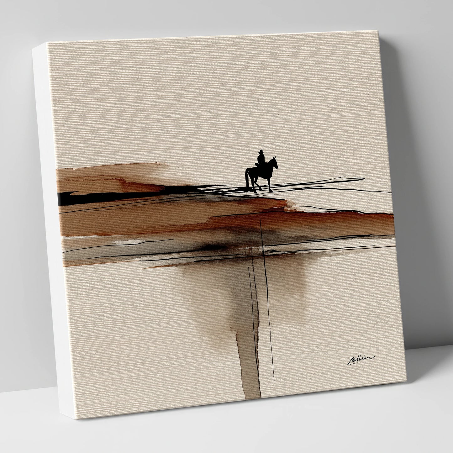 Horizon Rider western horse canvas wall art