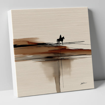 Horizon Rider western horse canvas wall art