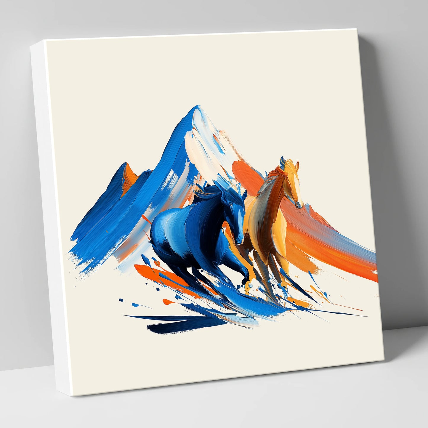 Vivid Mountain Strides horse landscape canvas wall art