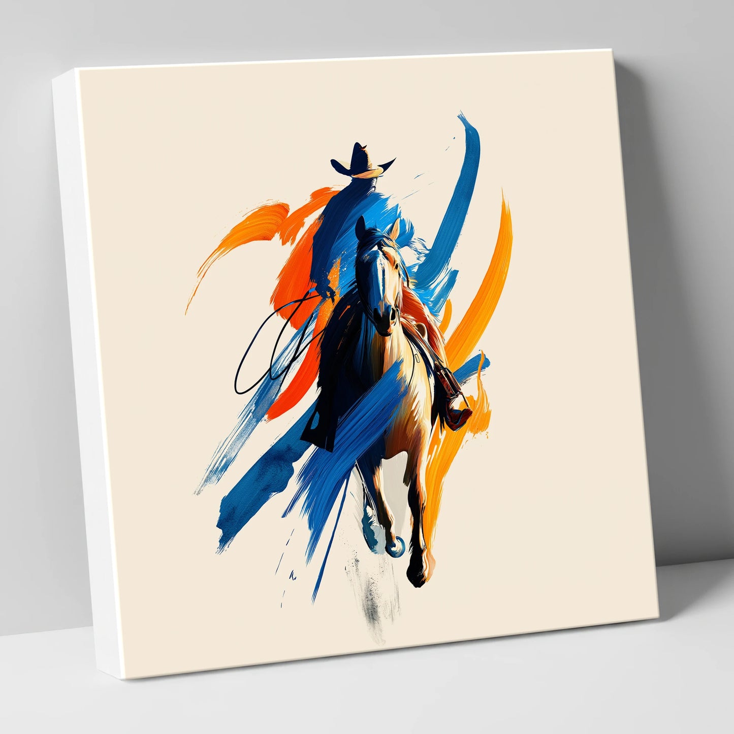 Bold Frontier Spirit western horse canvas wall art