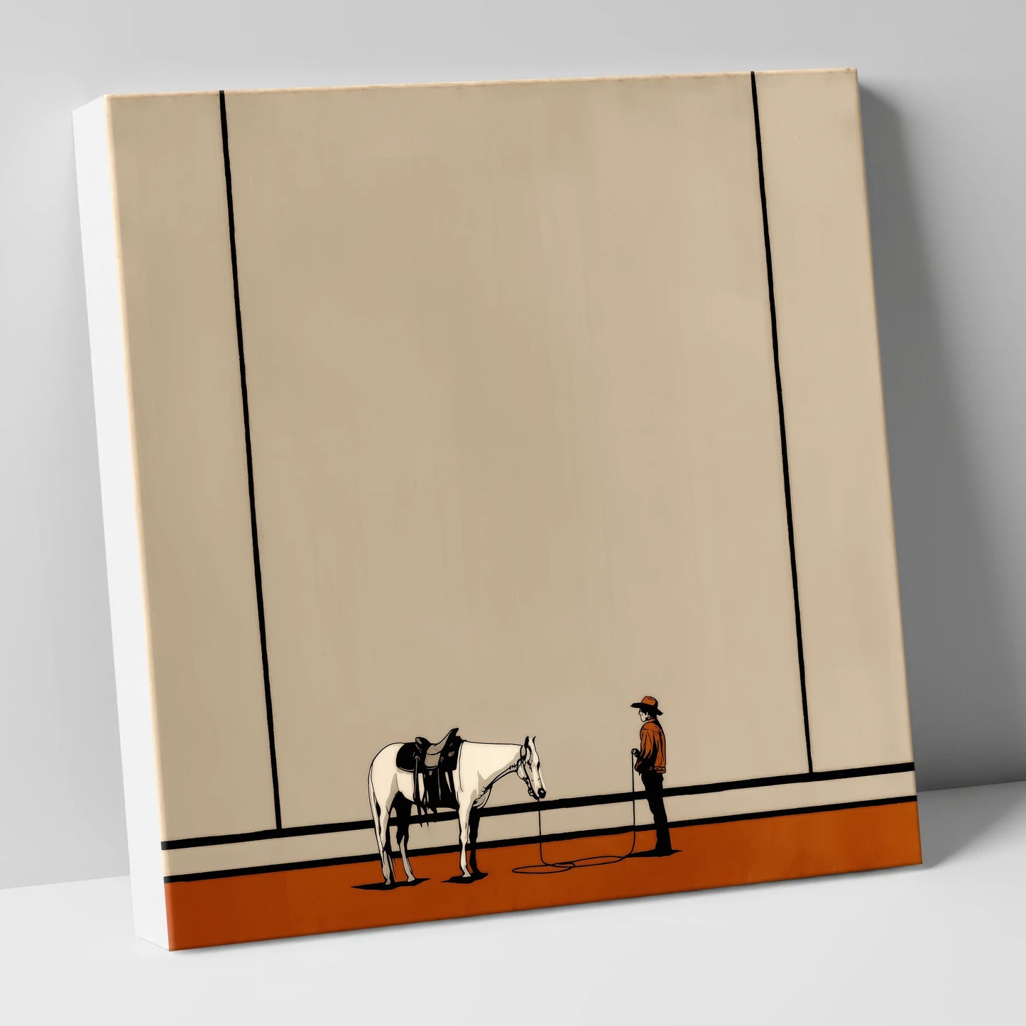Quiet Western Connection western horse canvas wall art