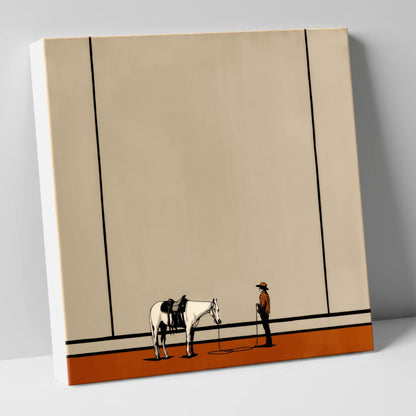 Quiet Western Connection western horse canvas wall art