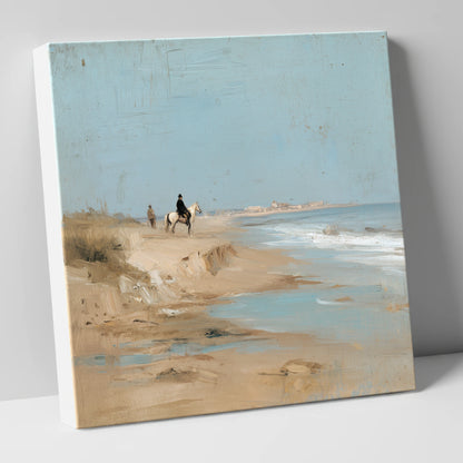 Coastal Solitude horse landscape canvas wall art