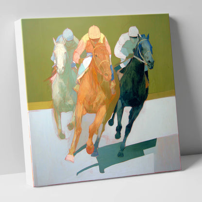 The Final Furlong racing horse canvas wall art