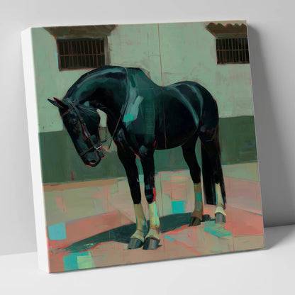 Midnight Silhouette Study horse breed canvas wall art