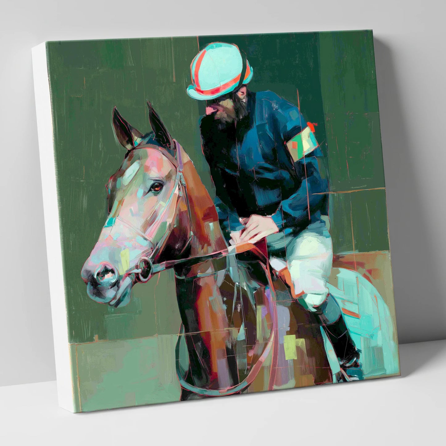 Quiet Intensity racing horse canvas wall art