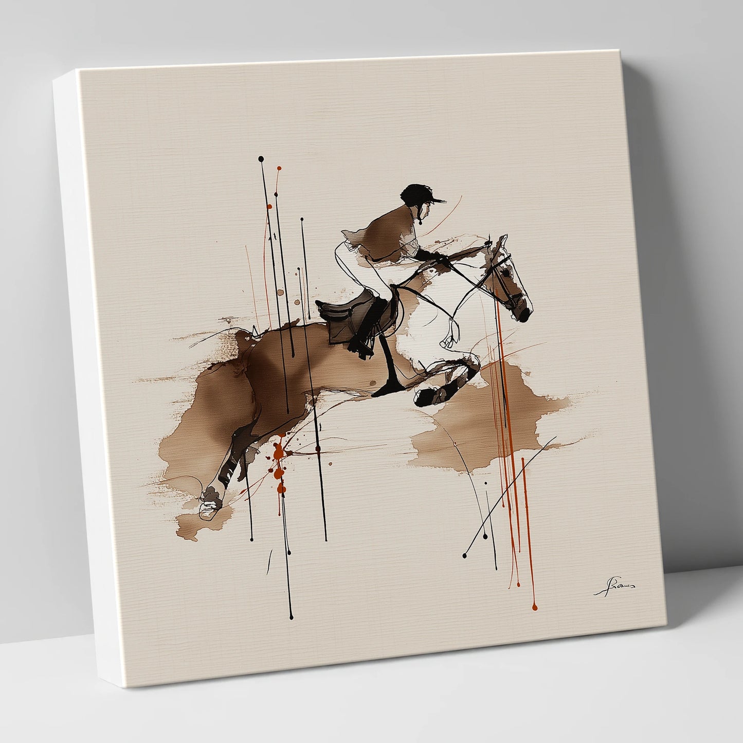 Airborne Momentum show jumping horse canvas wall art