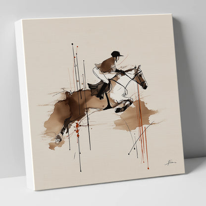 Airborne Momentum show jumping horse canvas wall art