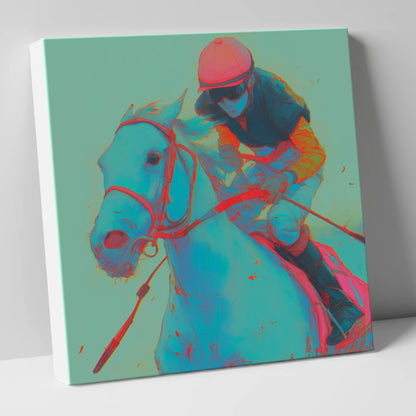 Electric Furlong racing horse canvas wall art