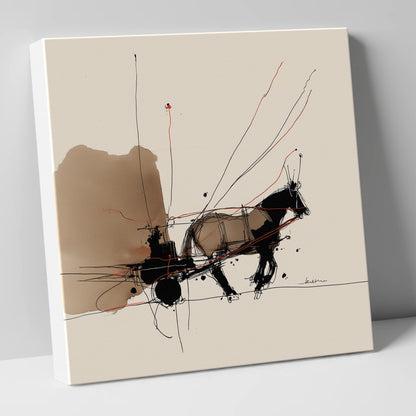 Harnessed Motion working horse canvas wall art