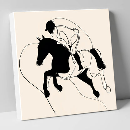 Airborne Elegance show jumping horse canvas wall art