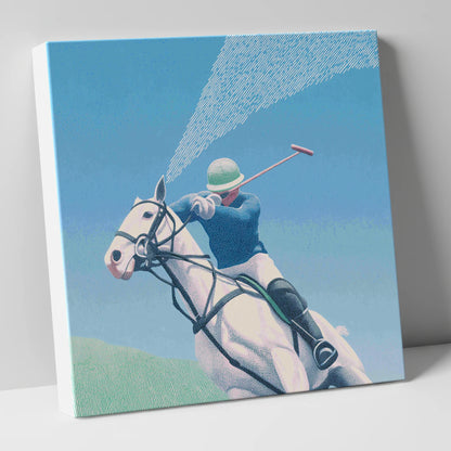 Skyward Swing polo horse canvas wall art