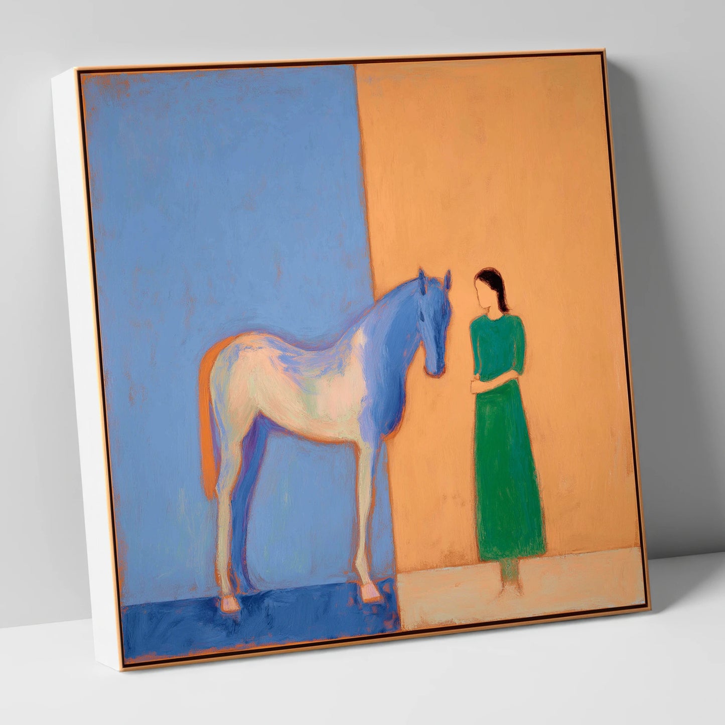 The Silent Bond horse & rider canvas wall art