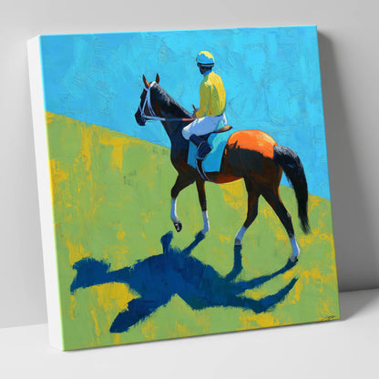 To The Start racing horse canvas wall art