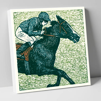 The Final Furlong racing horse canvas wall art
