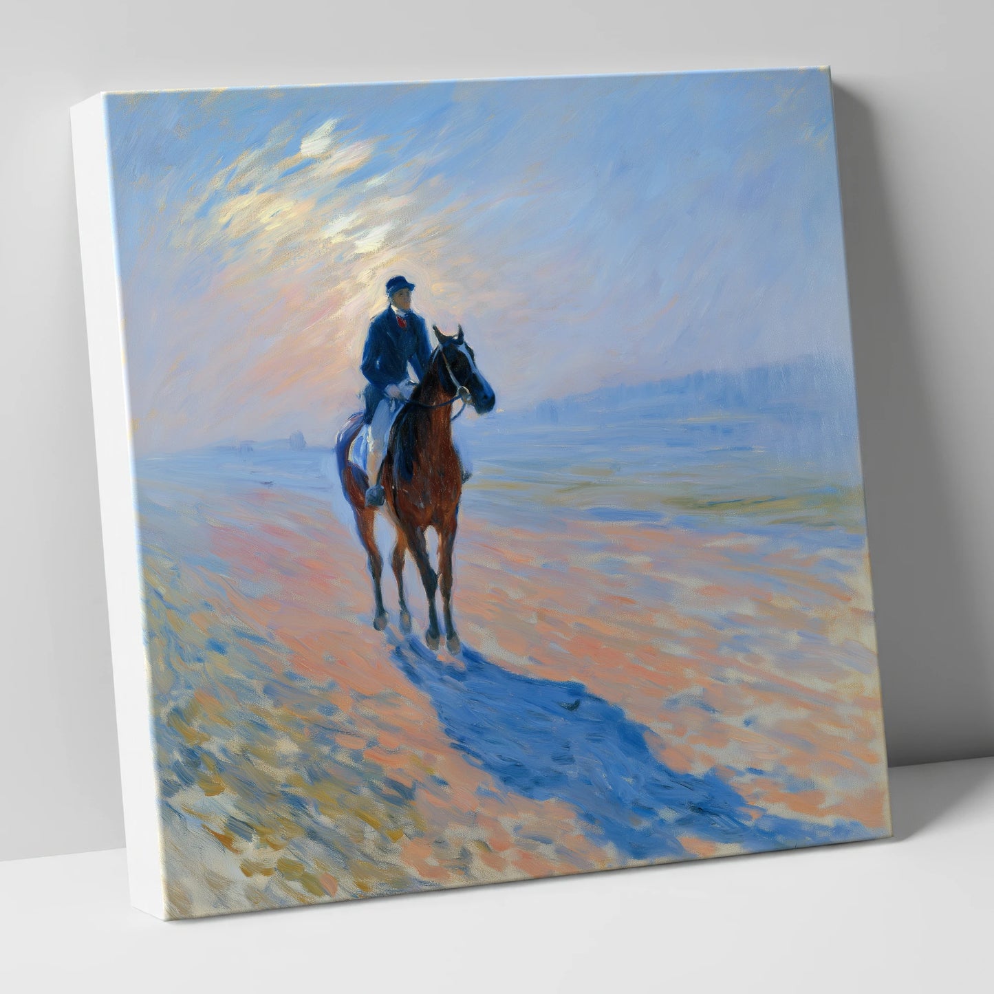 Luminous Morning Gallops racing horse canvas wall art