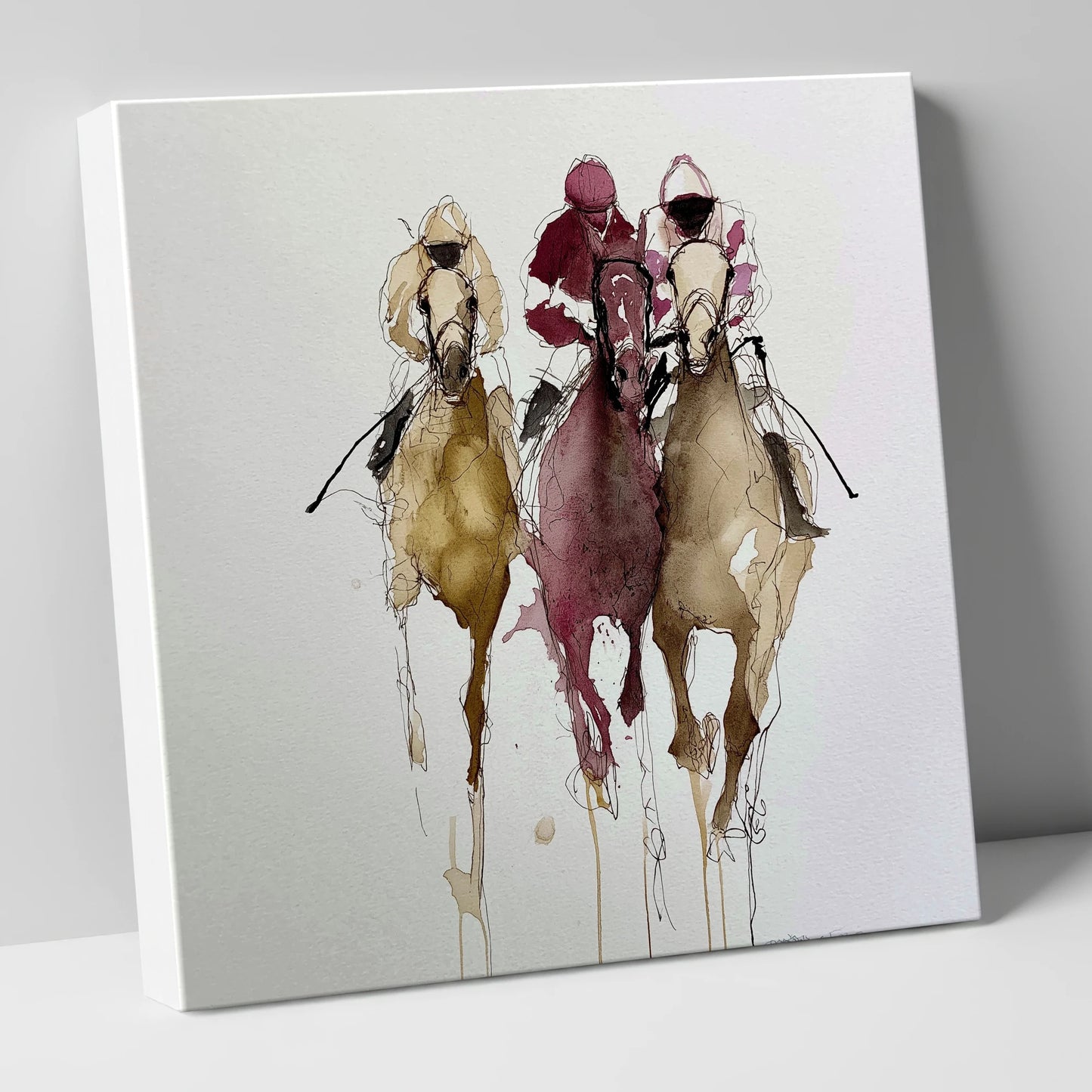 The Final Charge racing horse canvas wall art