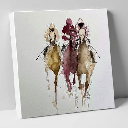The Final Charge racing horse canvas wall art
