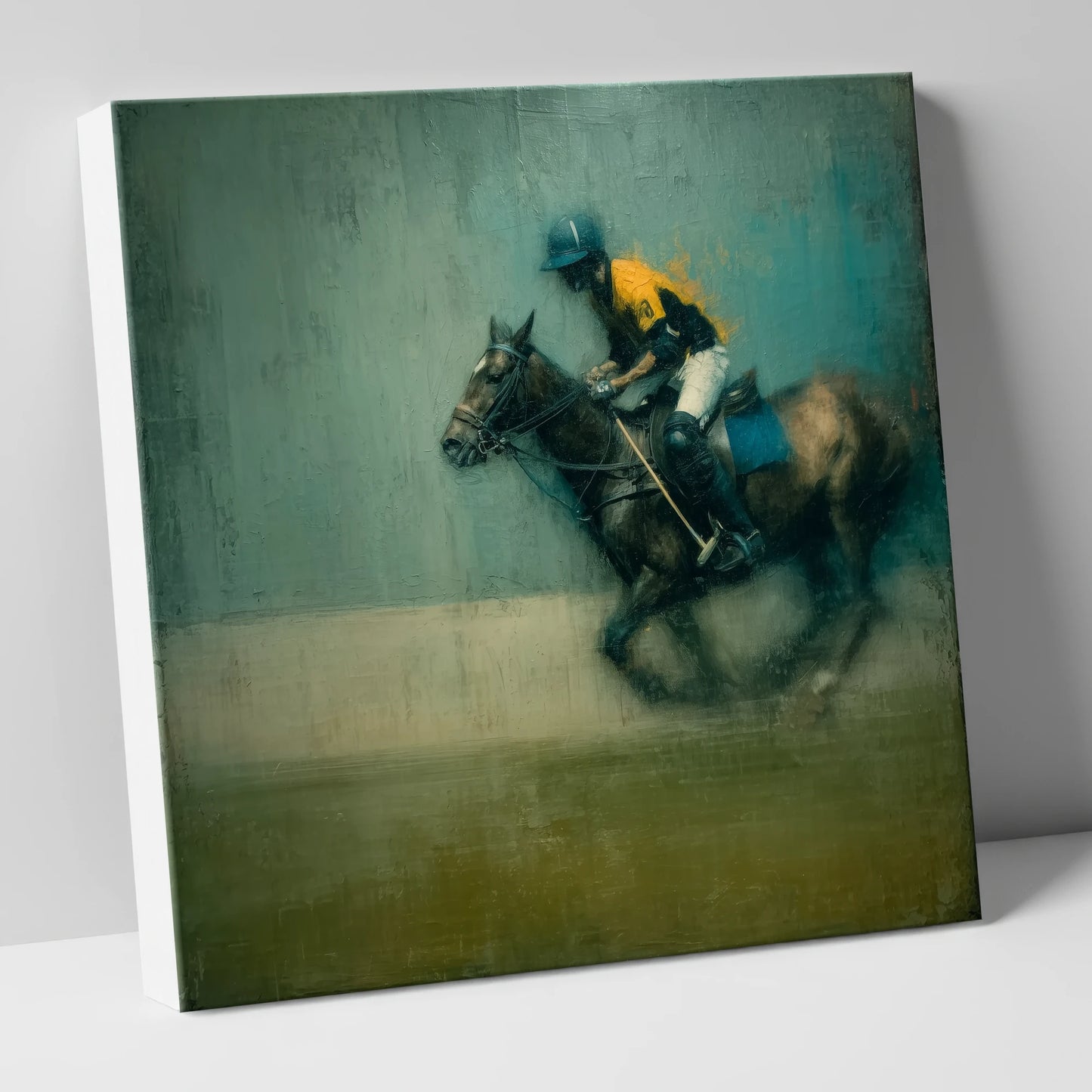 The Decisive Chukka polo horse canvas wall art