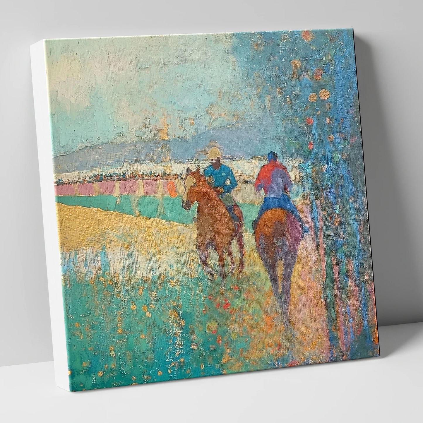 Morning Ride Out racing horse canvas wall art