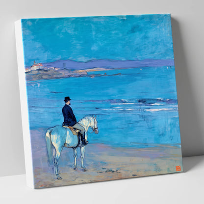 Gentleman's Coastal Ride horse landscape canvas wall art