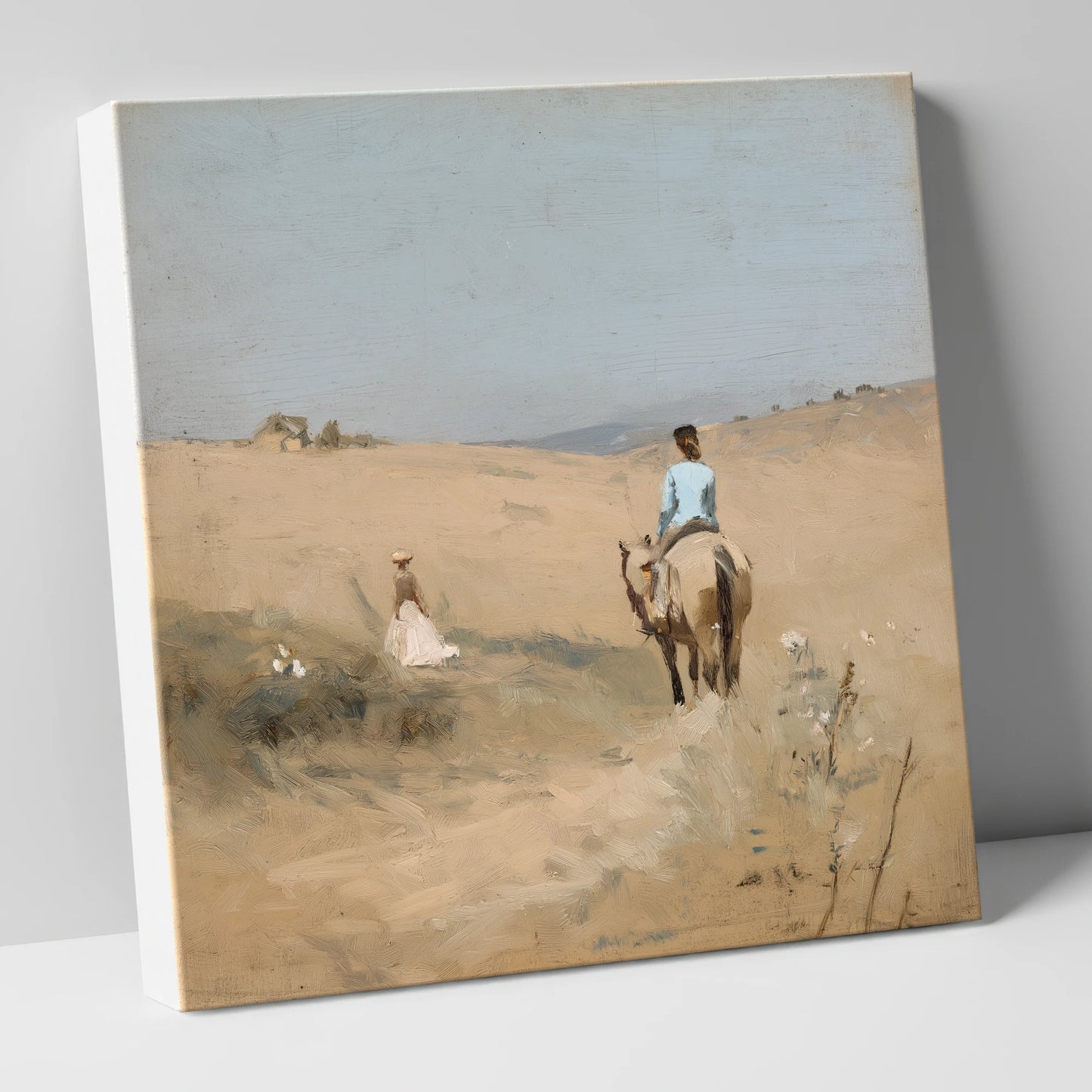 The Summer Hack horse & rider canvas wall art