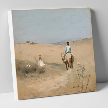 The Summer Hack horse & rider canvas wall art