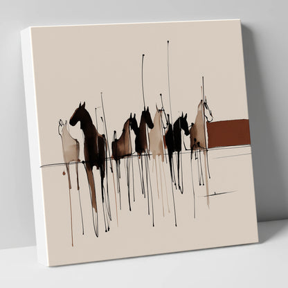 Shadows of the Herd wild horses canvas wall art