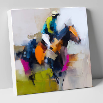 The Vivid Furlong racing horse canvas wall art