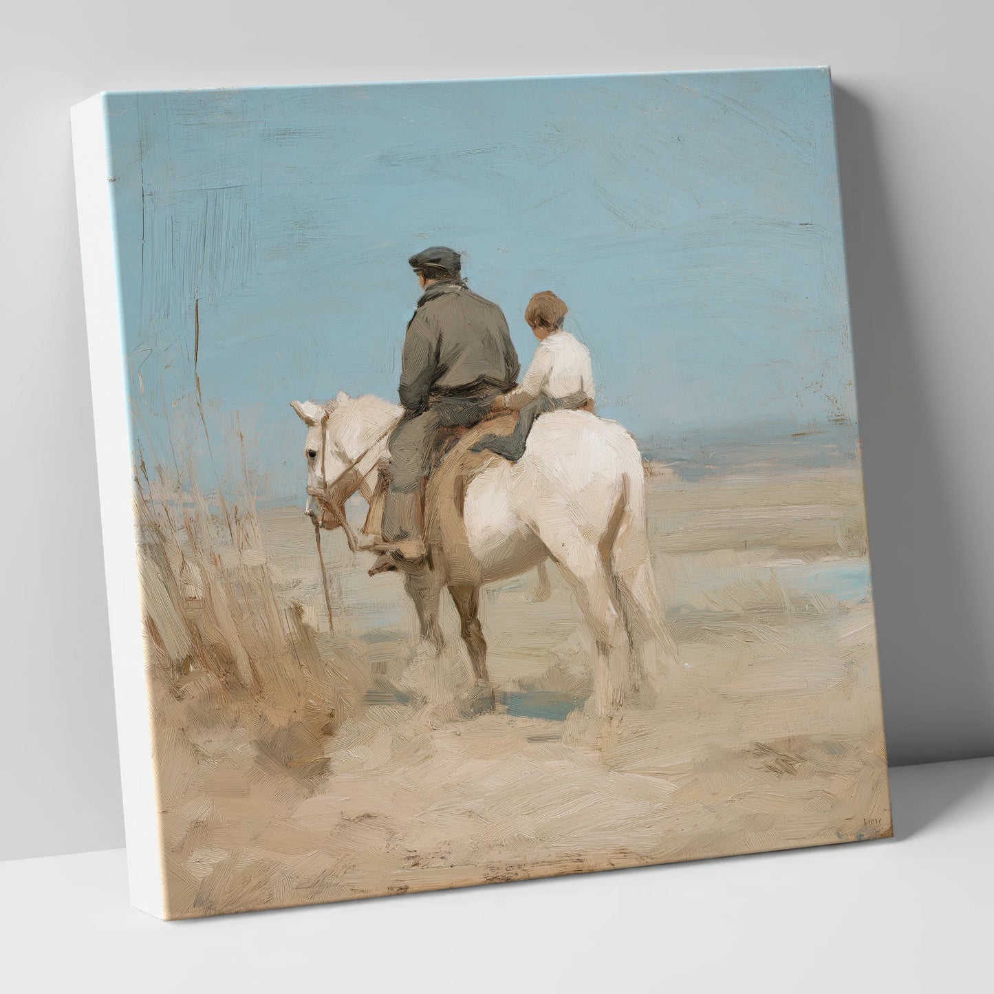 The Shared Journey horse & rider canvas wall art
