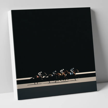 The Midnight Gallop racing horse canvas wall art