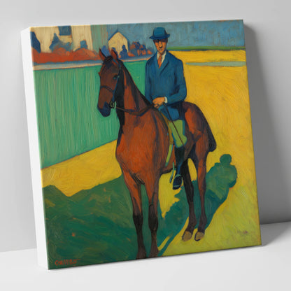 Vivid Morning Exercise racing horse canvas wall art