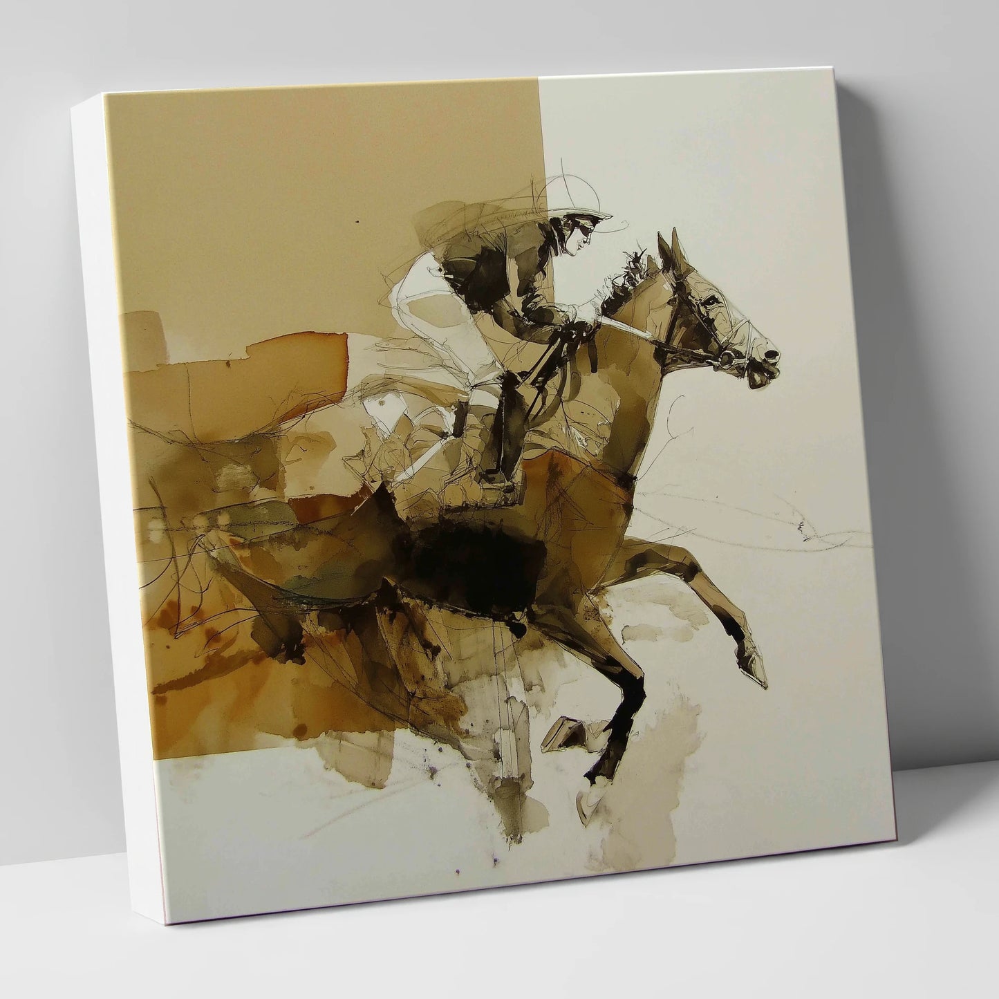 The Full Stretch racing horse canvas wall art