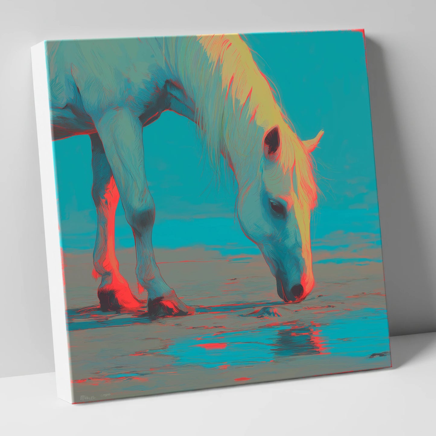 Electric Tide horse landscape canvas wall art