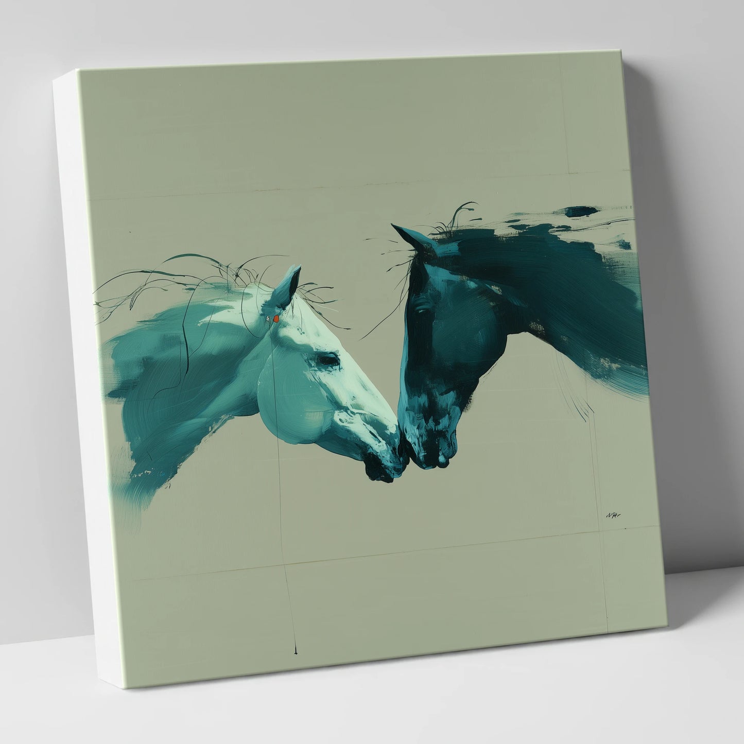 Kindred Spirits horse portrait canvas wall art