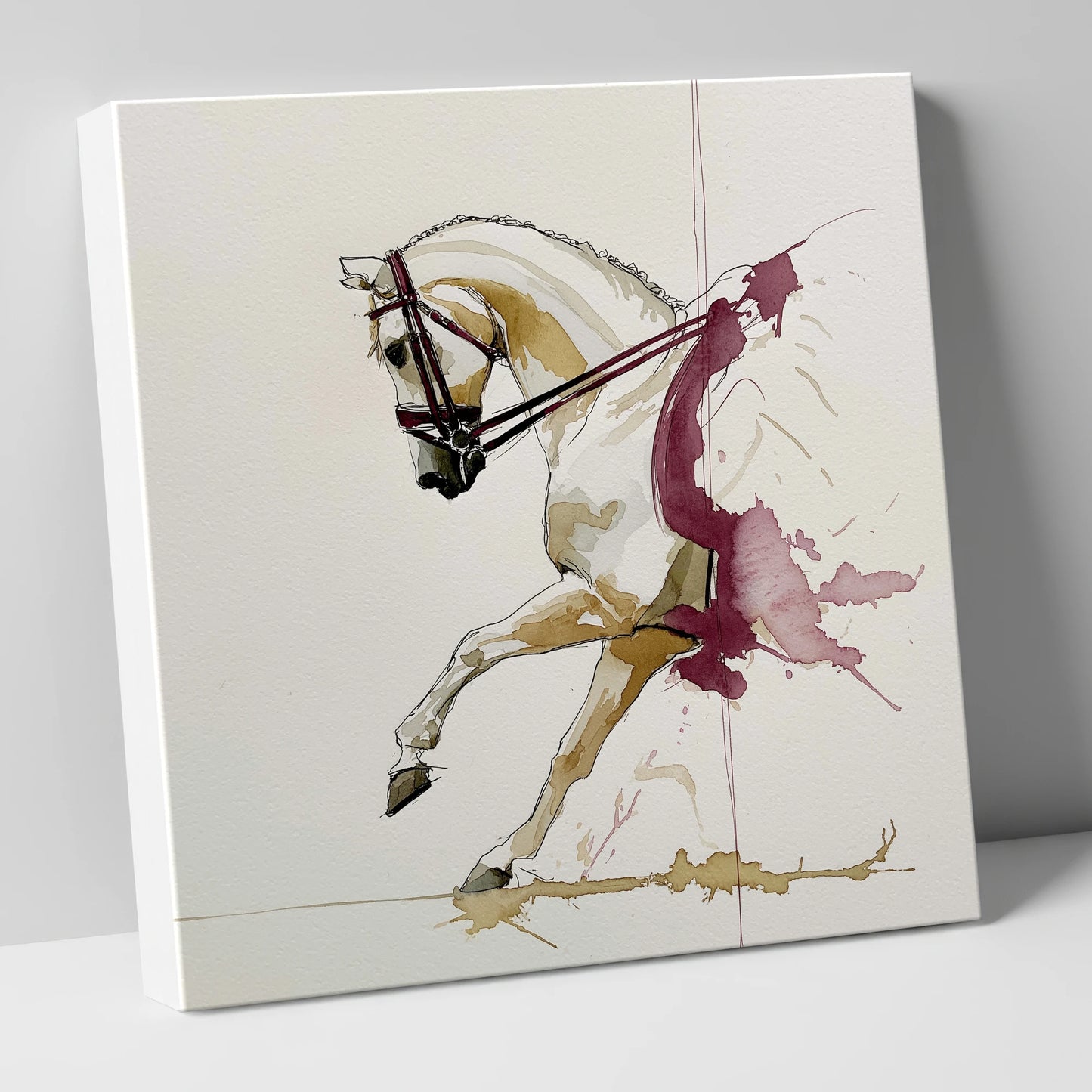 Elevated Rhythm dressage horse canvas wall art