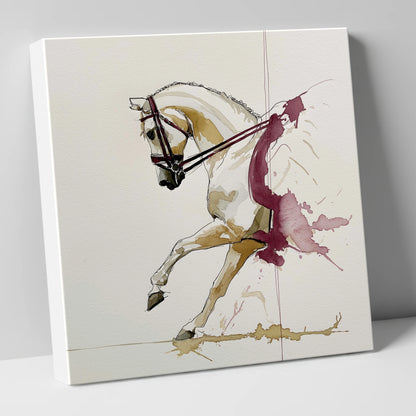 Elevated Rhythm dressage horse canvas wall art