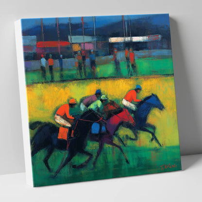 The Turf In Colour racing horse canvas wall art