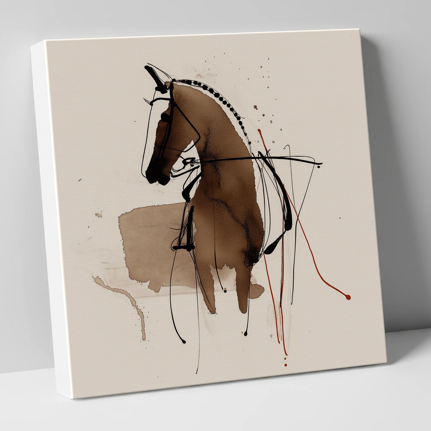 The Collected Frame dressage horse canvas wall art