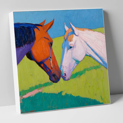 Vivid Equine Greeting horse portrait canvas wall art