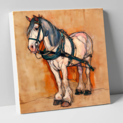 The Quiet Draught working horse canvas wall art