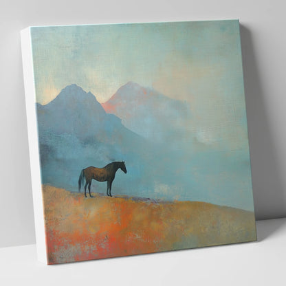 Highland Solitude horse landscape canvas wall art