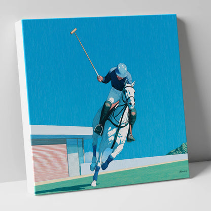The Azure Chukka polo horse canvas wall art